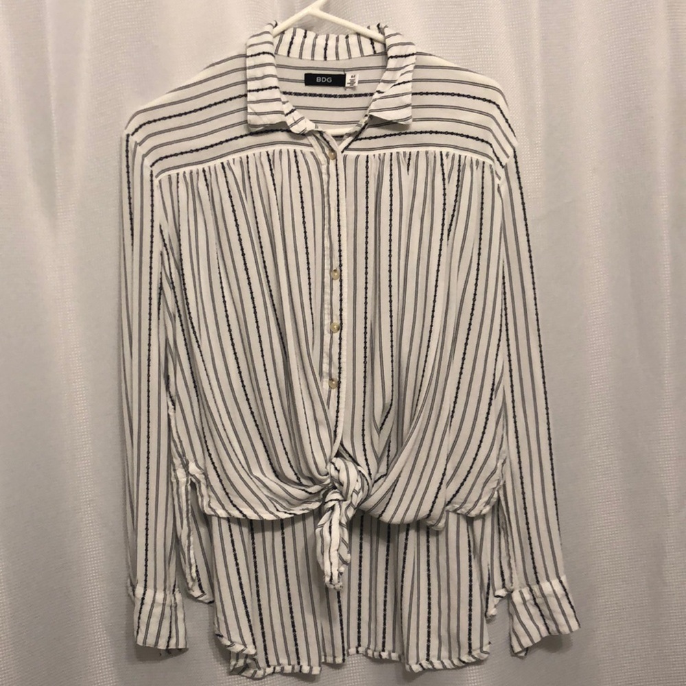 Tie Front Drapey Shirt